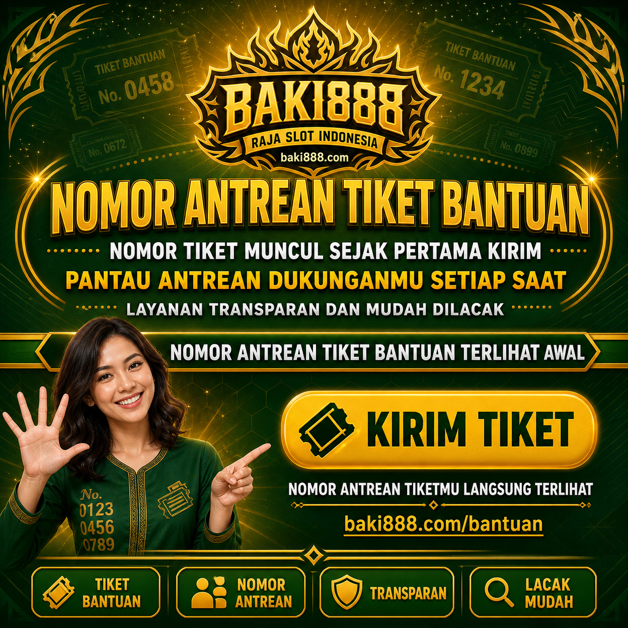 Baki888 / Nomor Antrean Tiket Bantuan Terlihat Sejak Awal Kirim